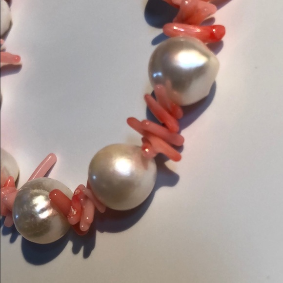 SOLD Cultured Pearl 
& Bamboo coral Bracelet 💕 - Picture 4 of 8
